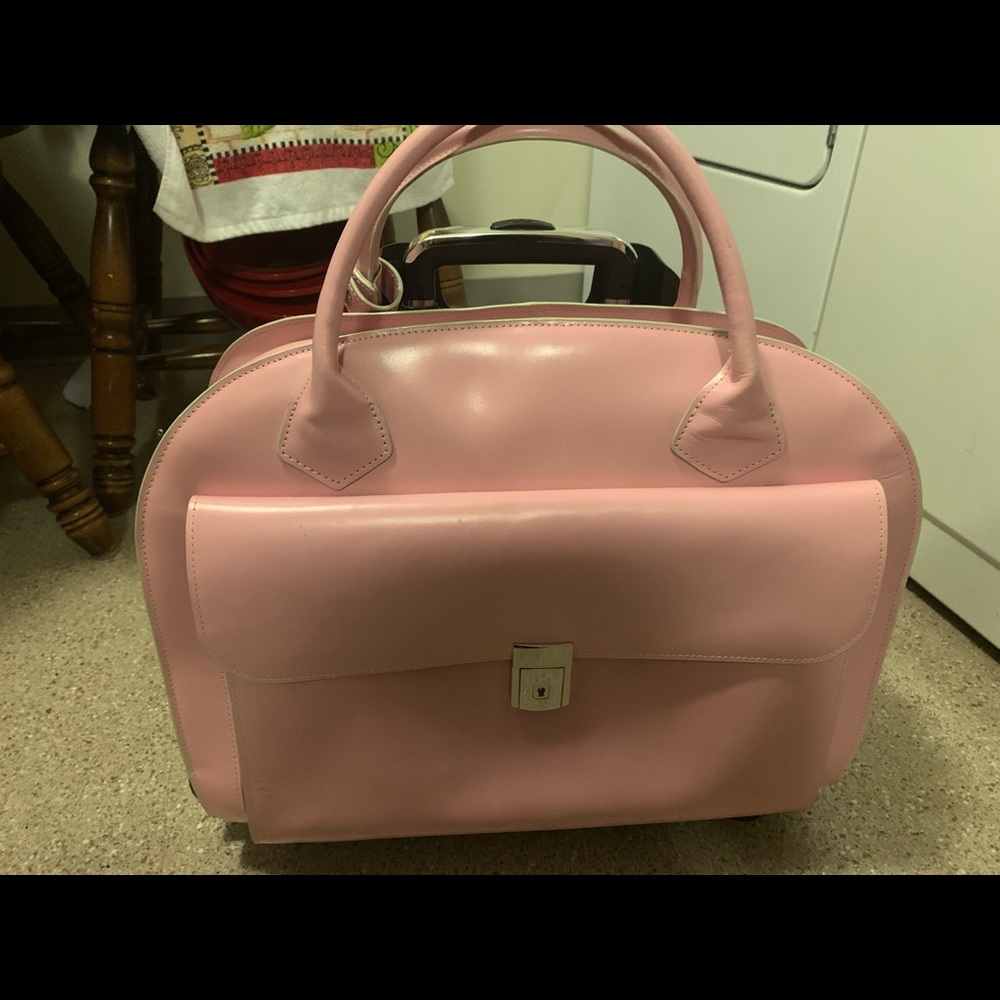 Mcklein leather wheeler briefcase